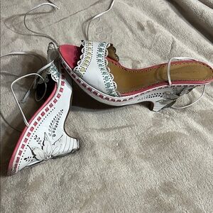 BCBG White and Pink Heels